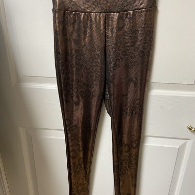 Wild Fable Women NEW Size XS Animal print metallic Hi-Ride Leggins NWOT